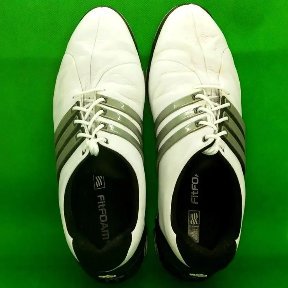Adidas Tour 360 A-Line Mens Golf Shoes - White/Black/Gray - Size: 11.5